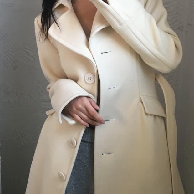 Burberry 버버리 블루라벨 아이보리 체스터 울 코트