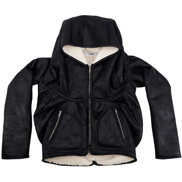 “GHAST” Crackle Shearling Hoodie