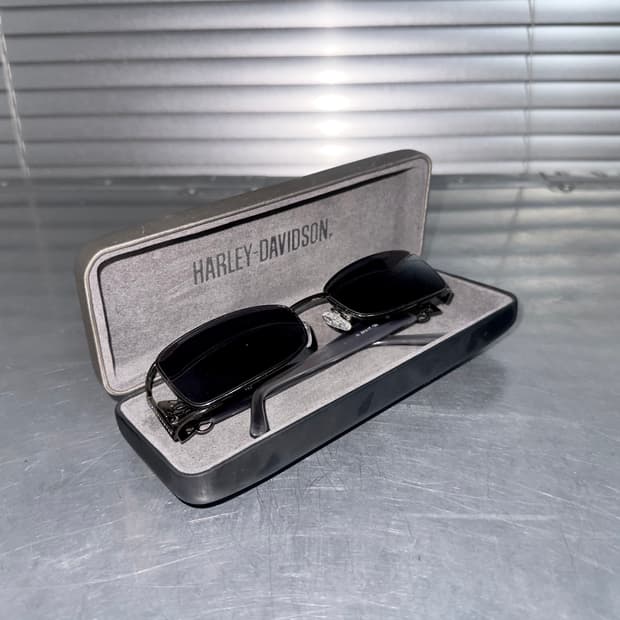 00s Y2K 할리데이비슨 블링 선글라스