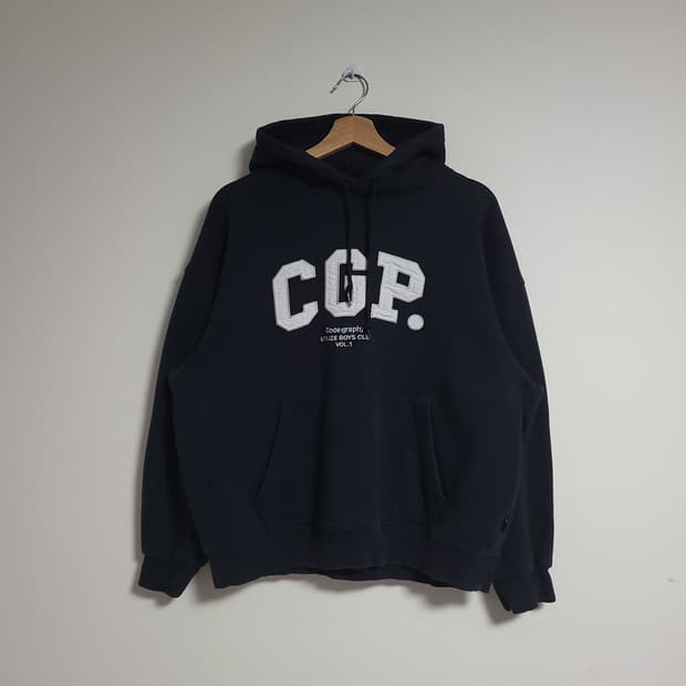 (M) 코드그래피 CGP 네이비 후드티