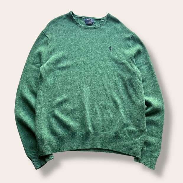 폴로 랄프로렌 파스텔 그린 울 니트