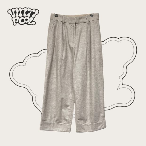 COS 코스 울캐시미어 핀턱 슬랙스 EU34 오트밀