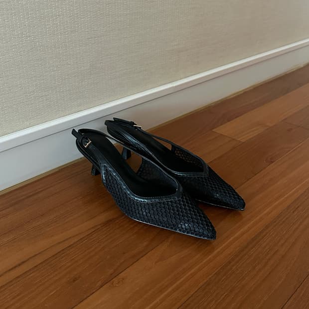 H&M mesh slingback heels EU36