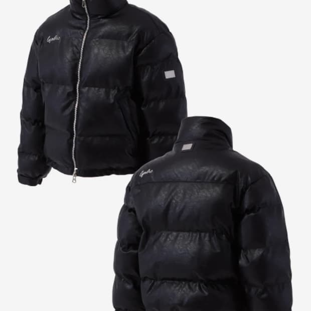 무신사 GBRO 짐브로 헤비레더 숏 패딩 블랙 L