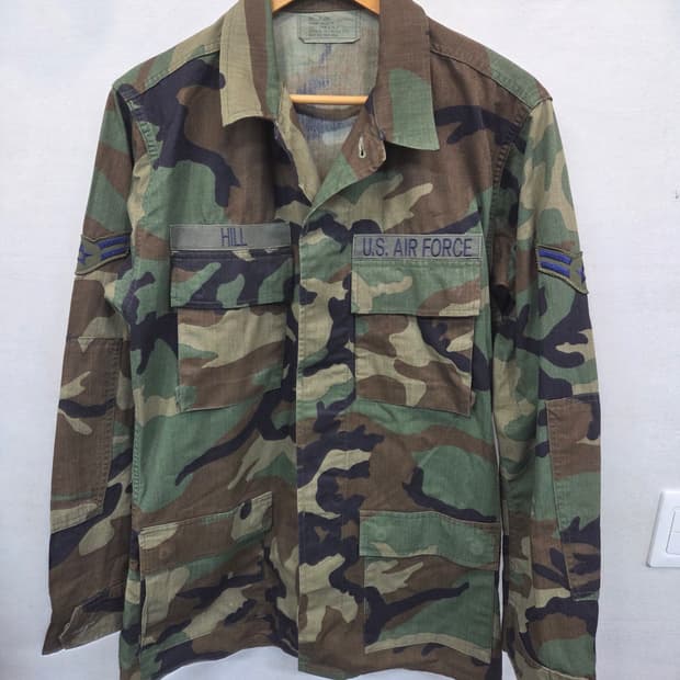 밀리터리 우드랜드 에어포스 카모 야상자켓 s long