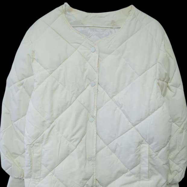 아이보리 경량패딩잠바 95-100 점퍼