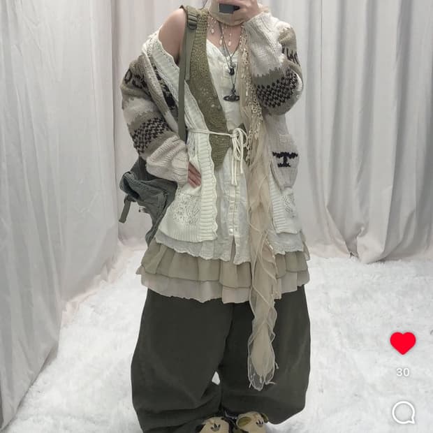 선가든파티 빈티지 히피 모리 코디세트