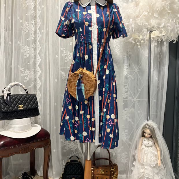 꽃무늬단추원피스👗