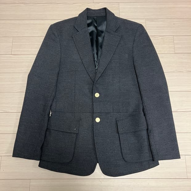 하이엔드 울 블렌드 클래식 블레이저 / 그레이 / 50