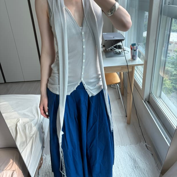 Theory Long Scarf Knit Vest