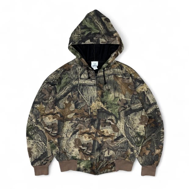 90's 리얼트리 카모 풀 집 후디