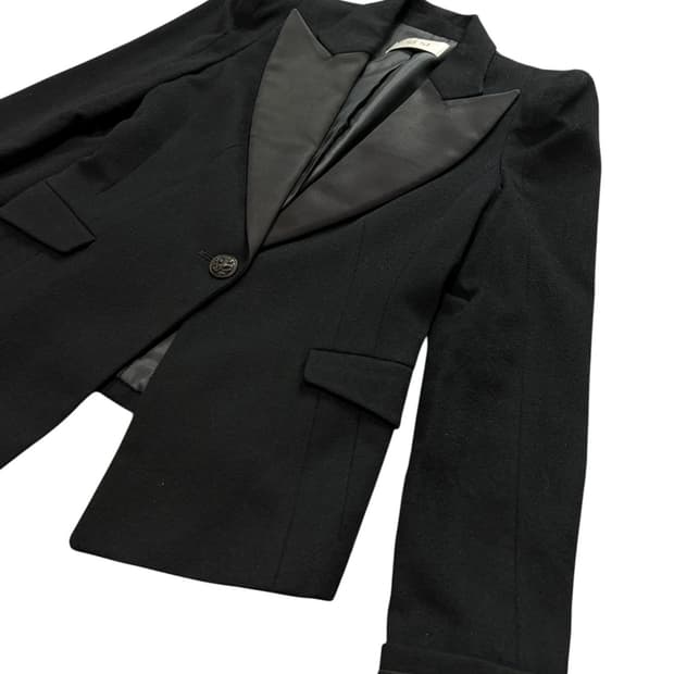 SJSJ Peak-Lapel & Studded-Cuff Blazer