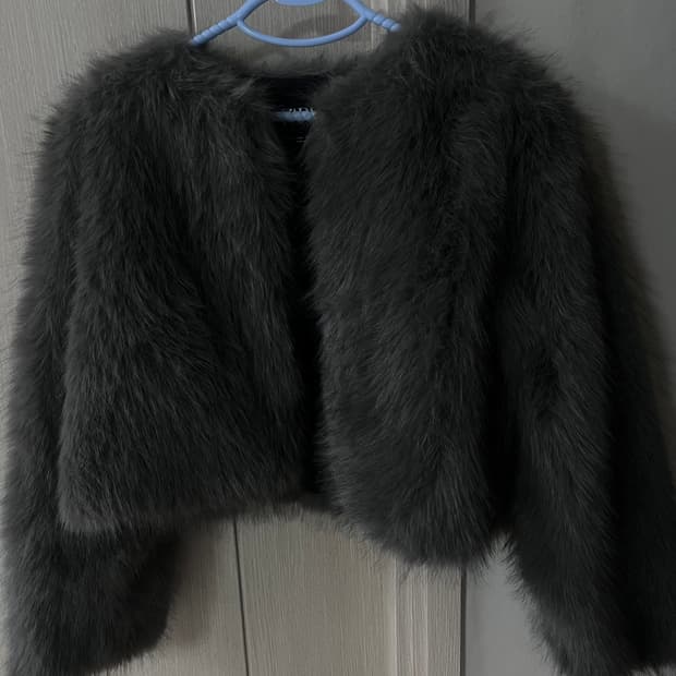 자라 노카라 퍼자켓 그레이 M