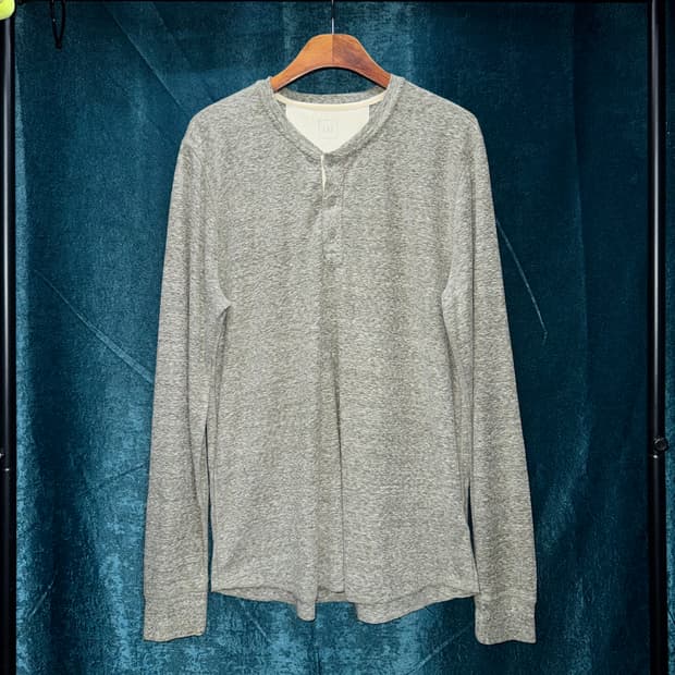 GAP 갭 헤링본 헨리넥 롱슬리브 티셔츠 (XL)  