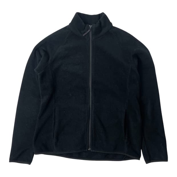 유니클로 블랙 여성 플리스 집업 자켓