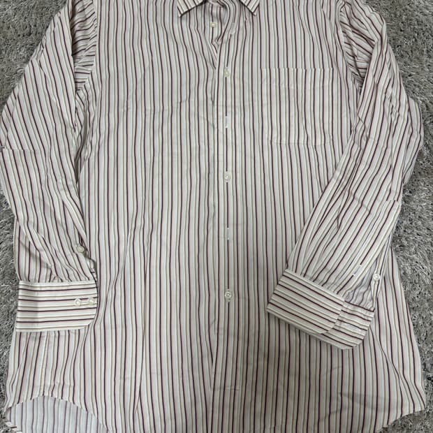 일제 LANVIN 스트라이프 셔츠 사이즈 100-105