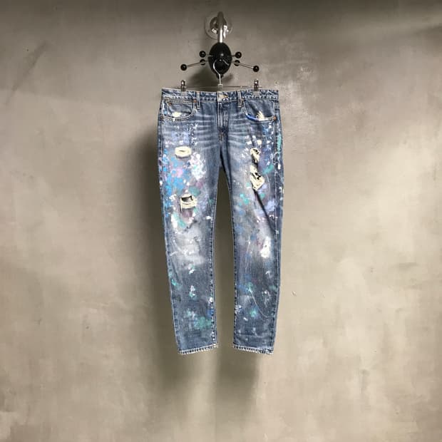 폴로 랄프로렌 페인팅 데님 팬츠 28(W)