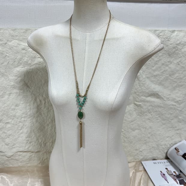 빈티지 중세 오리엔탈 메탈 레이어드 목걸이