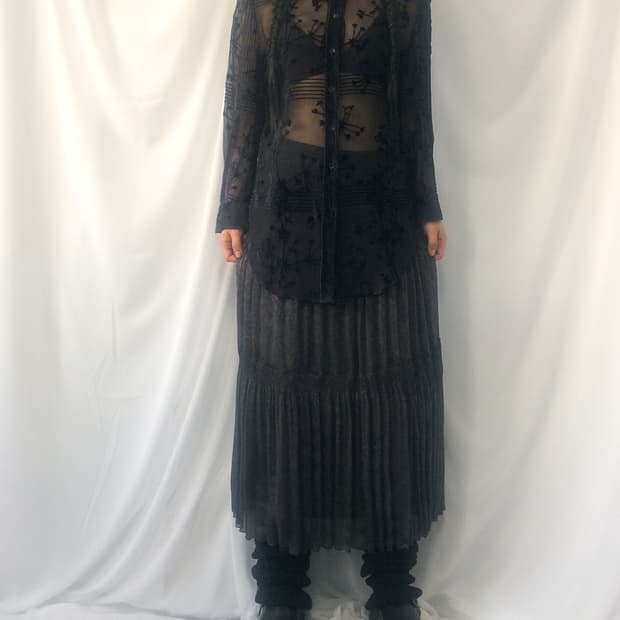 Giorgio Armani pattern see through shirt