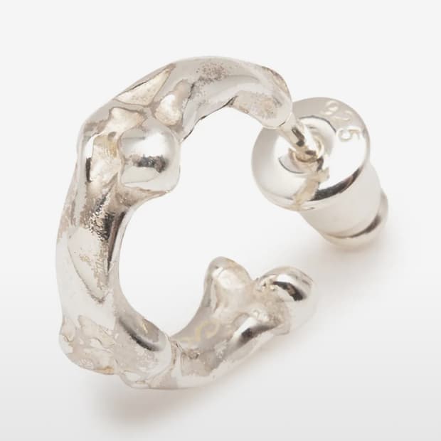THE SOLOIST bone shaped earrings silver