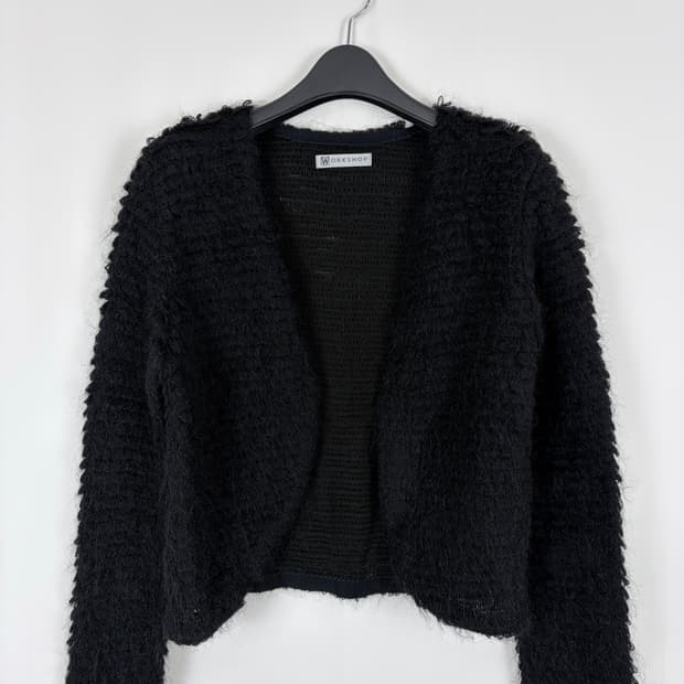 a178) 요지야마모토 워크샵 모헤어 니트 가디건