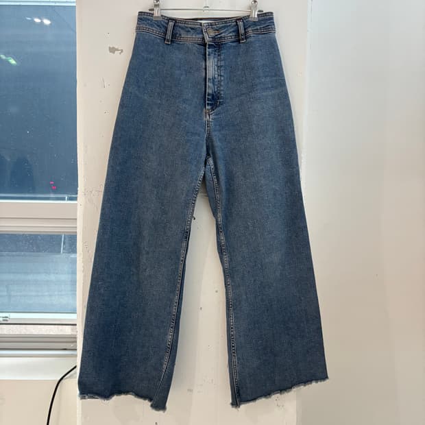 (28) 자라 ZARA 와이드 데님 팬츠 바지