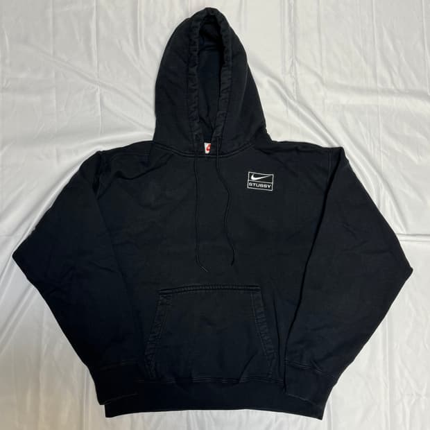 [S] 나이키 x 스투시 NRG RA 워시드 풀오버 후드 블랙