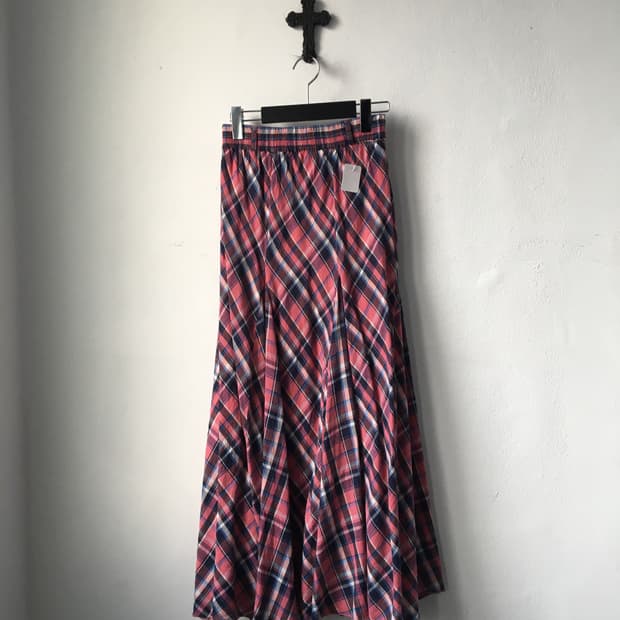 Check pattern unbalanced skirt