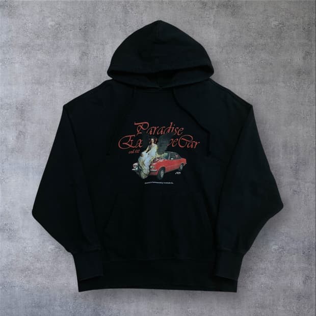 비바스튜디오 프린팅 빅로고 블랙 후드티