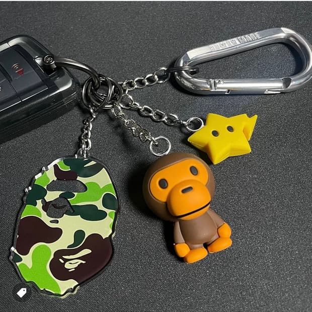 (새것, 새상품, 빠른배송) 베이프 ABC 카모 키링 