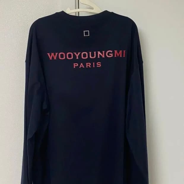 우영미 롱슬리브 남색(레드 폰트)