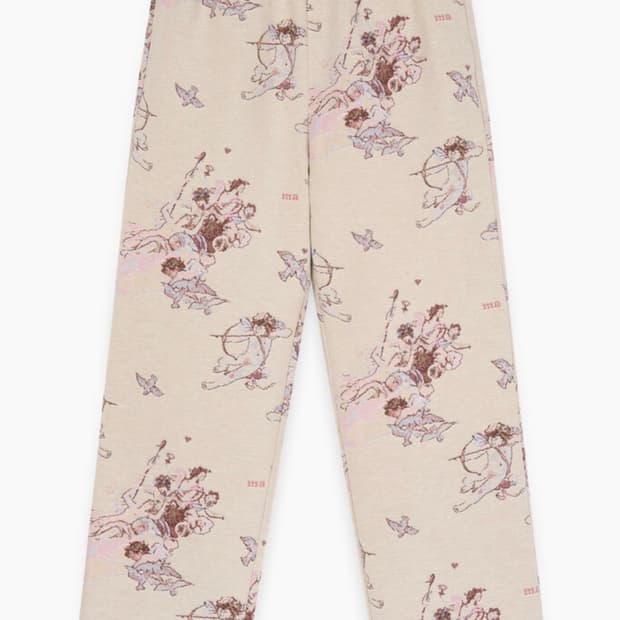 [미착] 마블링 엔젤 자카드 팬츠