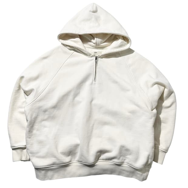 포터리 하프집업 아노락 후드