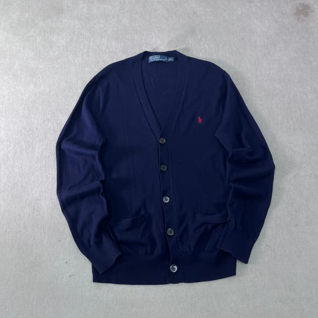 95 폴로랄프로렌 코튼 네이비 가디건 