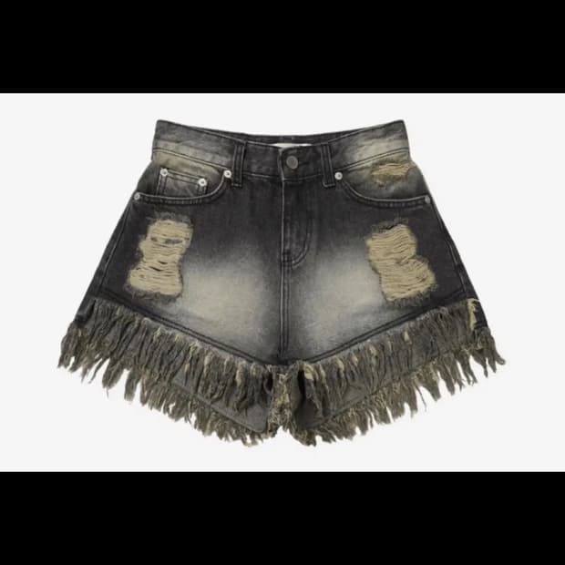 보헤미안서울 보헴서 데미지 워싱 쇼츠 그레이 