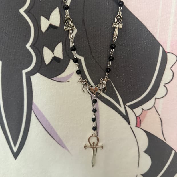 고딕 펑크 갸루 목걸이
