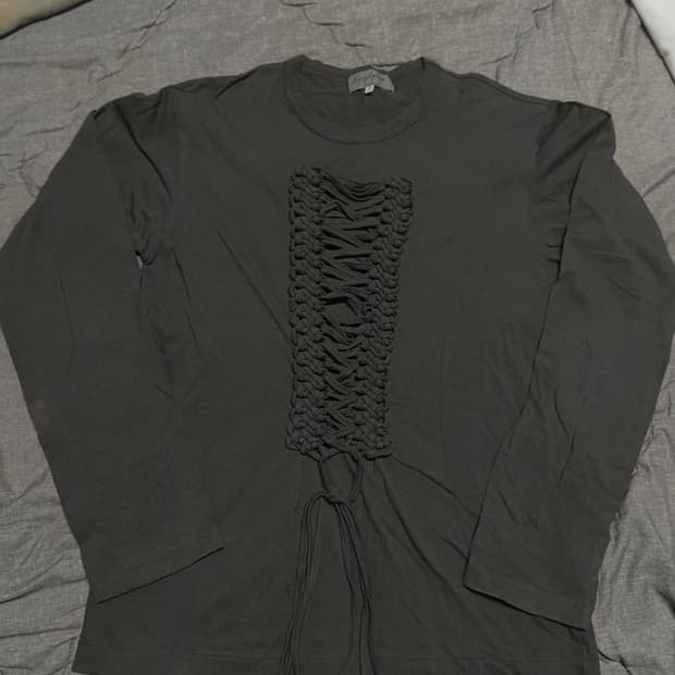 요지야마모토 12ss 코르셋 레이스 스위칭 티셔츠 3