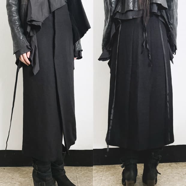 하이더 아커만 asymmetric 울 프론트후크 오버스커트