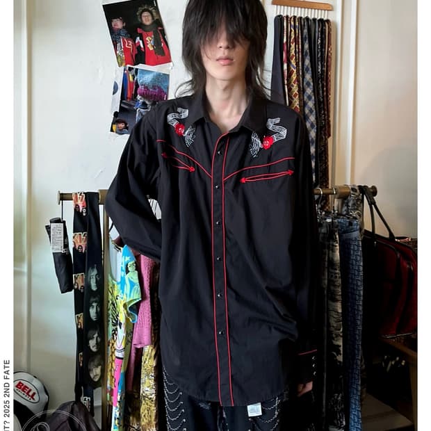 90-00's MWG APPAREL Black Western Shirt