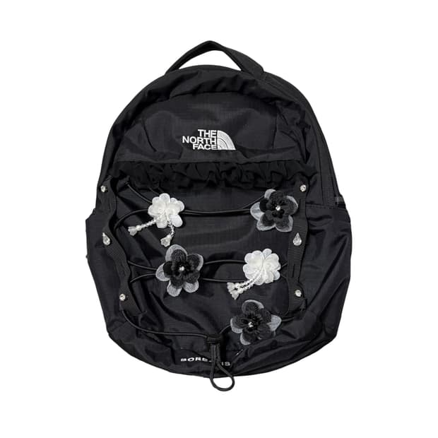 blue flower frill bagpack
