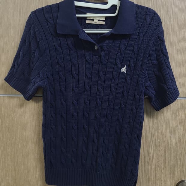 빈폴 케이블 반팔 니트