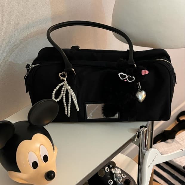 마뗑킴 스포트 토트백 블랙