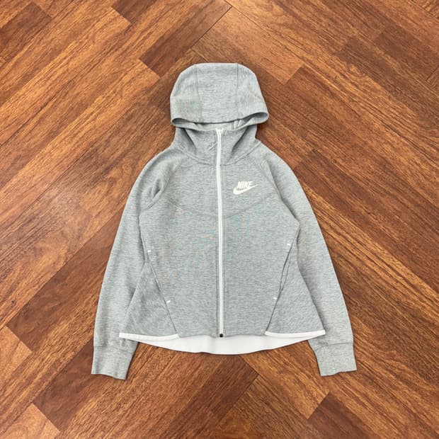 여성용 M 나이키 테크 그레이 후드 집업 
