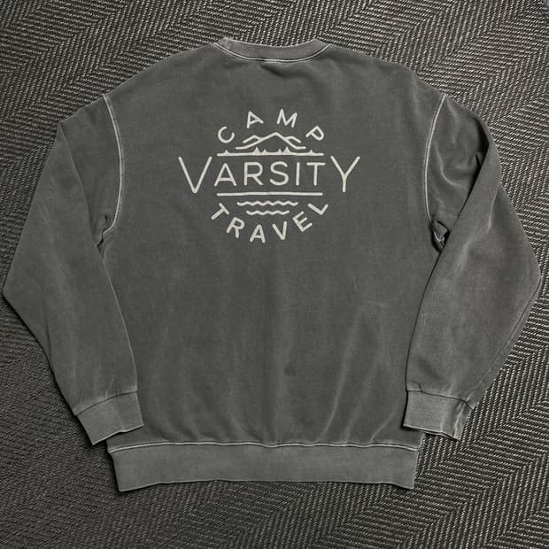 트레블 바시티 빅로고 피그먼트 박시핏 맨투맨o 5119