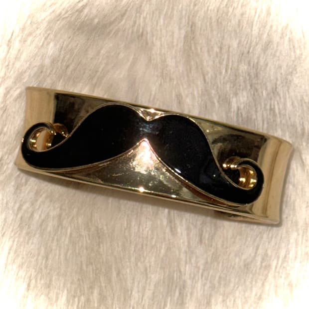 LA 2016 콧수염 갸루 emo 골드 뱅글 팔찌