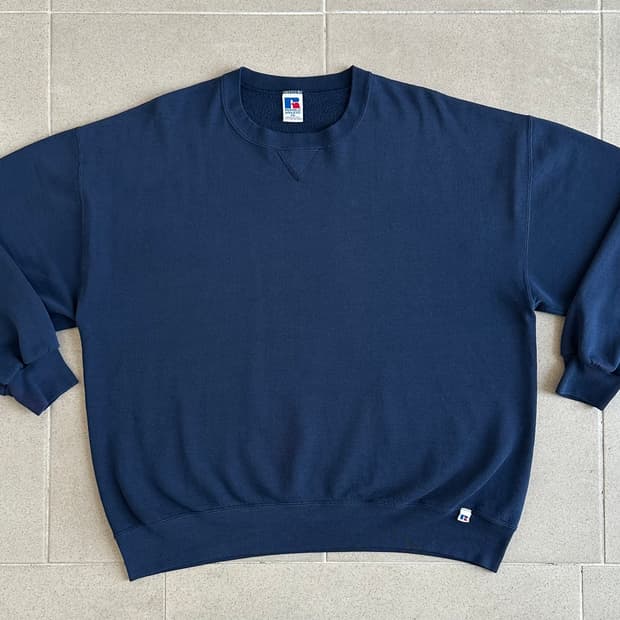 90s 빈티지 러셀 스웻셔츠 네이비 XXL USA