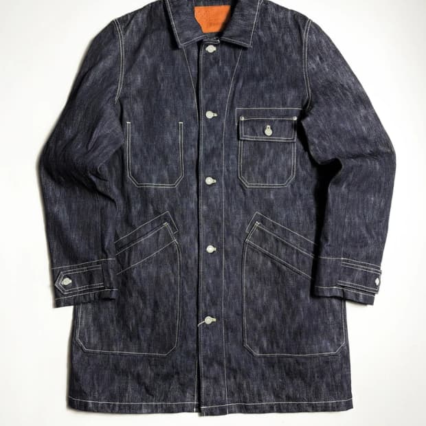 허니오소리 14FW 셀비지 데님 코트 자켓 R2427