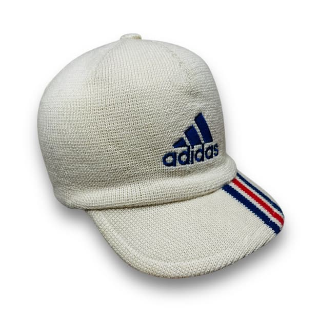 아디다스 올드스쿨 힙합 삼선 로고 울 빈티지 모자