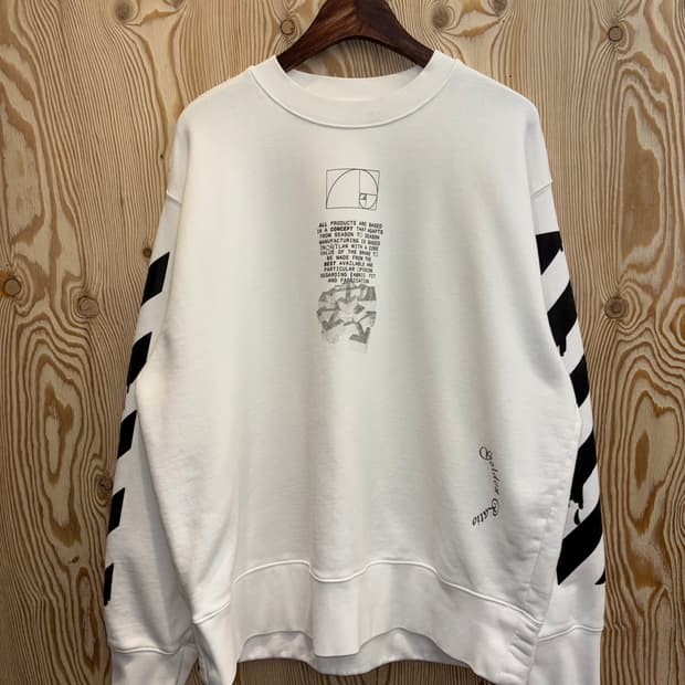 오프화이트 드리핑 애로우 인콤피우토 스웨트셔츠
