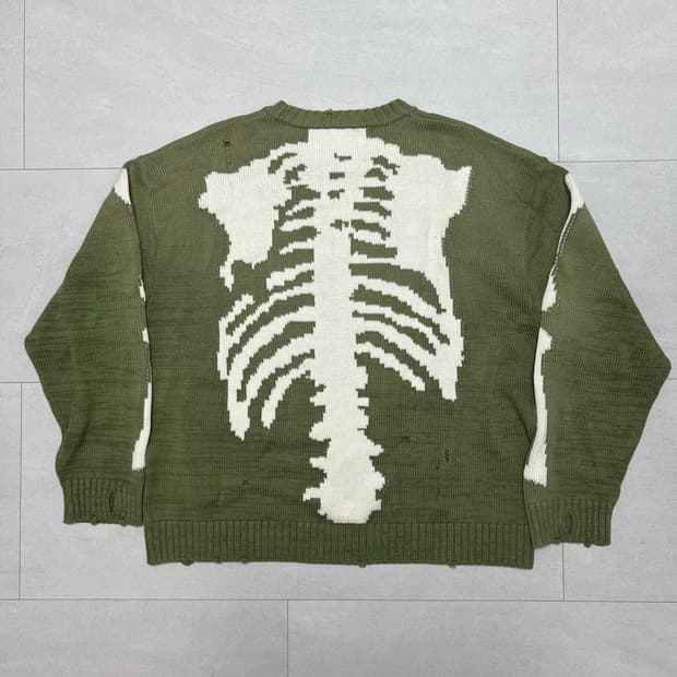 캐피탈 본 니트 카키 사이즈3